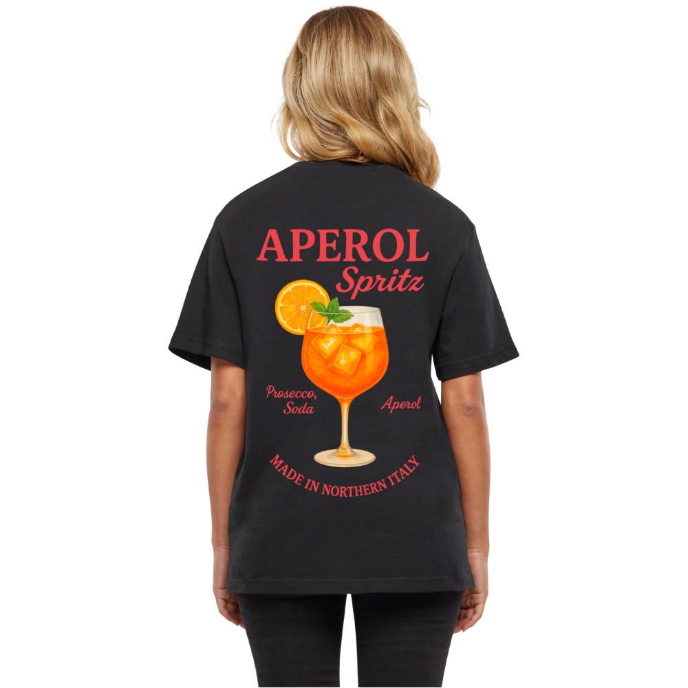 Merchcode - Aperol Spritz Damen TShirt - Schwarz